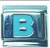 Light blue letter B - Italian charm